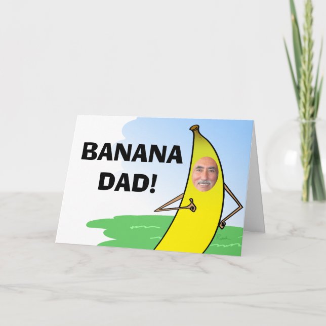 Carte Funny Banana Fête des pères Card, Insérer photo pa (Devant)