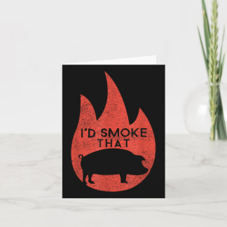 Carte Funny Barbecue Grillade Maître Fumeur De Viande