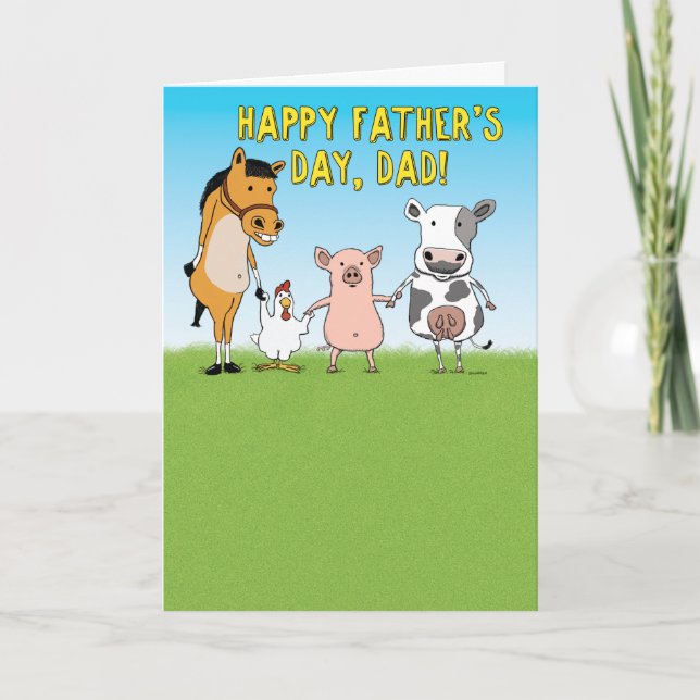 Carte Funny Barn Animals (Devant)