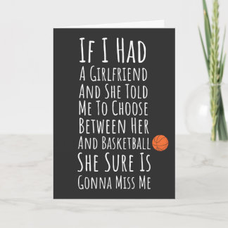 Carte Funny Basketball Cards For Him Teen Boys Men Humor