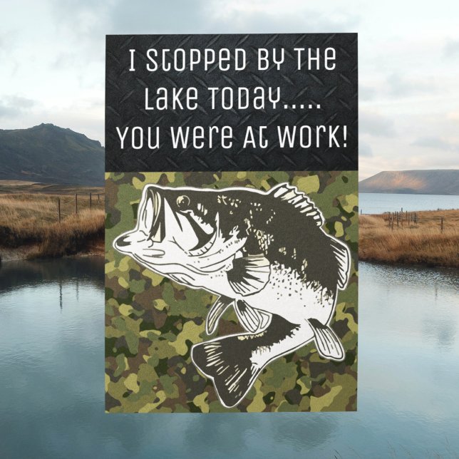 Carte Funny Bass Fishing Lake Angler Anniversaire Person (Créateur téléchargé)