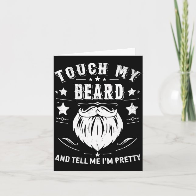 Carte Funny Beard Quote Gift For Bearded Men Dad And Hus (Devant)