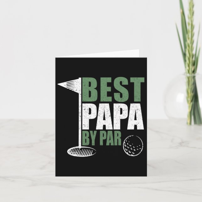 Carte Funny Best Papa By Par Fête des pères Golf Papa Gr (Devant)
