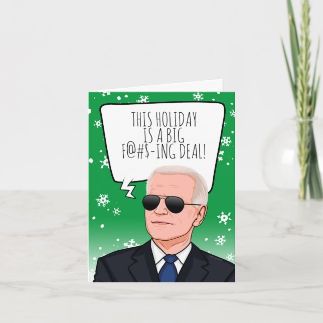 Carte Funny Biden Christmas : This Holiday is a Big Deal (Devant)
