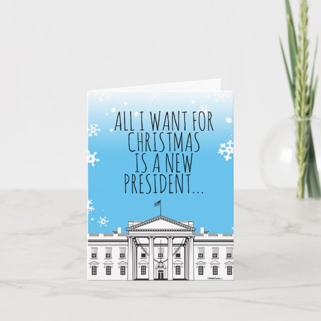 Carte Funny Biden Christmas : Tout ce que je veux pour N (Devant)