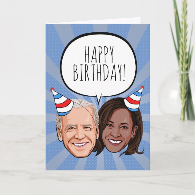 Carte Funny Biden Harris Anniversaire (Devant)