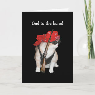 Carte Funny Biker/Non-conformiste Chat Anniversaire
