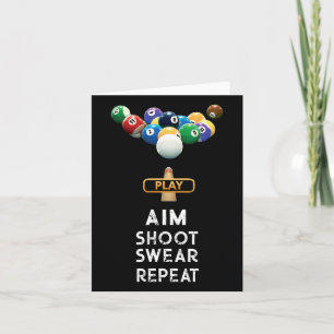 Carte Funny Billiards T-Shirt cadeau pour Pool Player