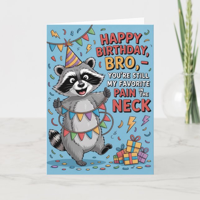 Carte Funny Birthday Card for Brother (Devant)