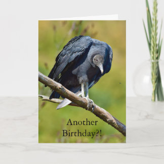 Carte Funny black vulture birthday card