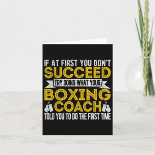 Carte Funny Boxing Coach Boxer Trainer Retro