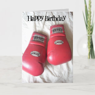 Carte Funny Boxing Gloves Birthday Card