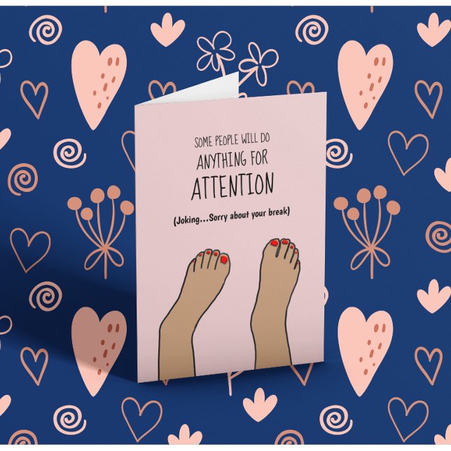 Carte Funny Broken Ankle (Créateur téléchargé)