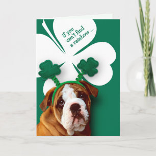 Carte Funny Bulldog St. Patrick's Day Greeting Card