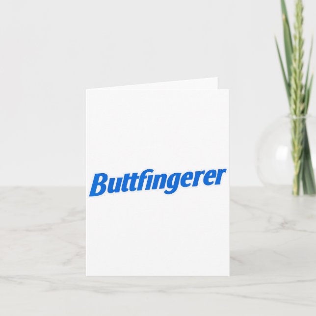 Carte Funny Buttfingerer Tee Butt Fingerer Halloween Emb (Devant)