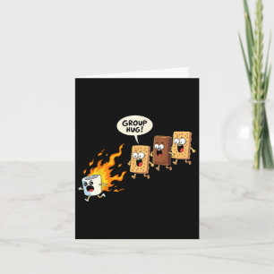 Carte Funny Camping Smores Group Hug Cute S'mores
