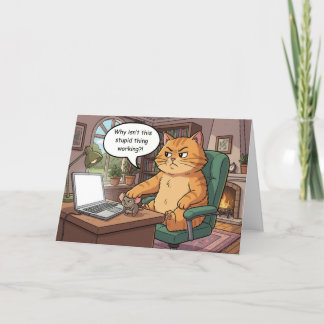 Carte Funny Cat Birthday Card