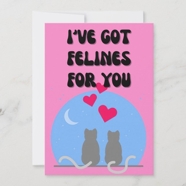 Carte Funny Cat valentine's day cards (Devant)