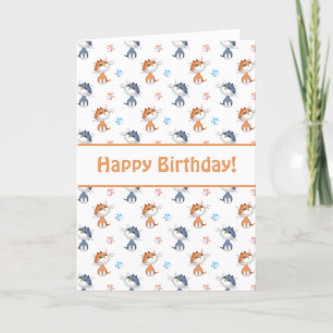 Carte Funny Cats and Cute Butterflies Motif