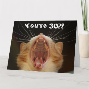 Carte Funny Chat Happy 30th Birthday Card