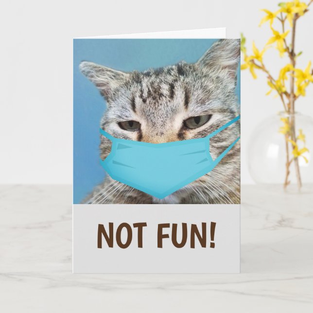 Carte Funny Chat Médicale S'en sortir bien (Fleur jaune)