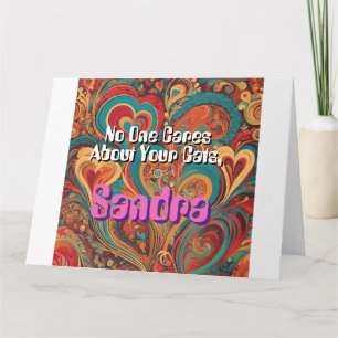 Carte Funny Chat Personnaliser dame Personnaliser Funky
