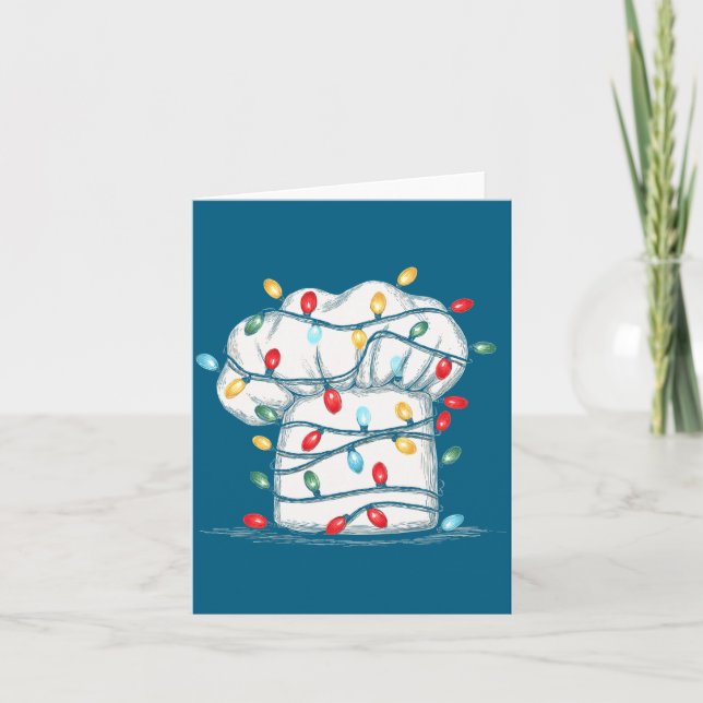 Carte Funny Chef Christmas Graphics Lights Lover Cook Co (Devant)