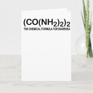 Carte Funny Chemical Formula for Diarrhea Greeting Card