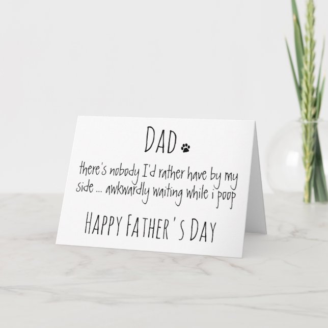 Carte Funny Chien Papa Fête des pères personnalisée (Devant)