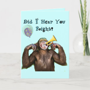 Carte Funny Chimpanzee Over the Hill Birthday