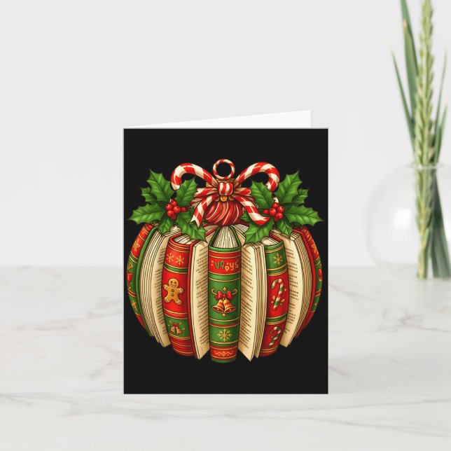 Carte Funny Christmas Book Ornament Winter Xmas Teacher  (Devant)