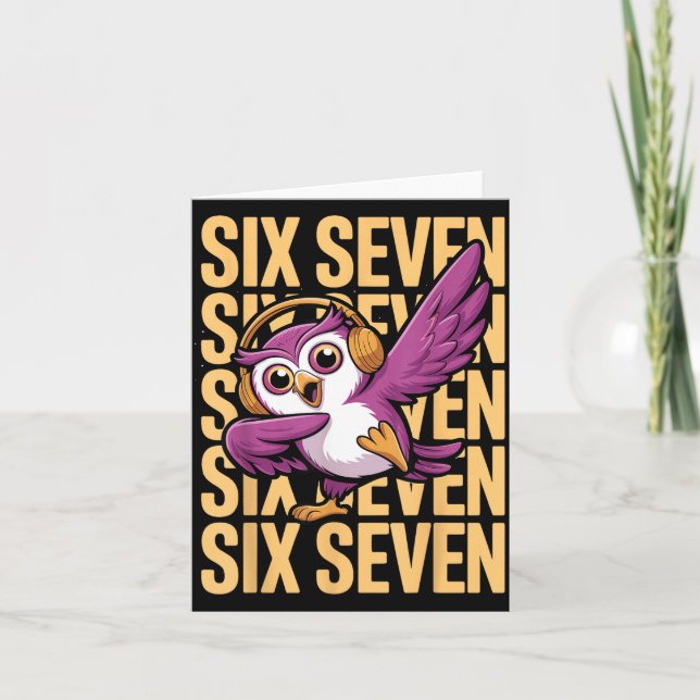 Carte Funny Christmas Cool Owl Dabbing Xmas Dab Six Seve (Devant)