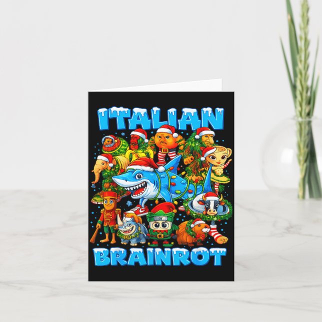 Carte Funny Christmas Italian Brain Rot Italian Brainrot (Devant)