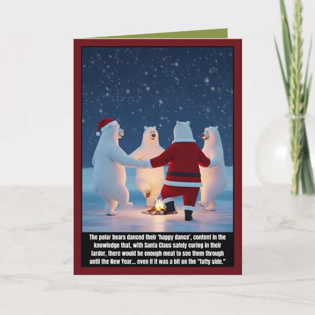 Carte Funny Christmas polar bears (Devant)