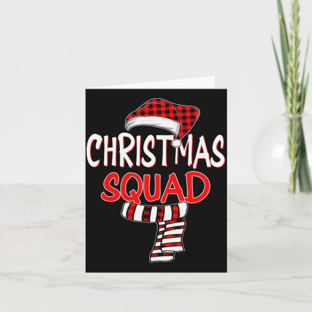 Carte Funny Christmas Santa Claus Red Plaid Shirt, Chris (Devant)