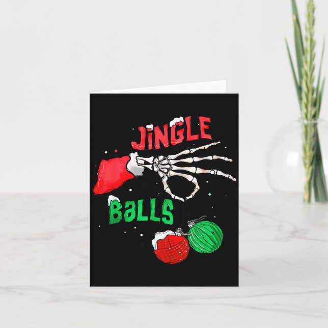 Carte Funny Christmas Skeleton Jingle Funny Xmas Matchin (Devant)