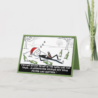 Carte Funny Christmas Stickman