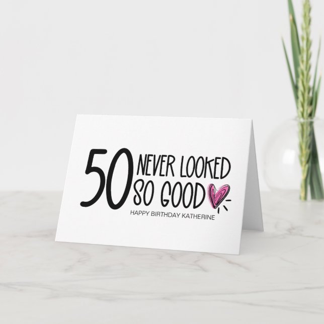 Carte Funny Cinquante Vieille 50E Anniversaire Pour Ami (Devant)