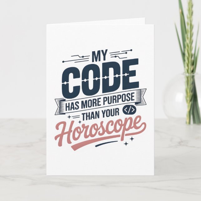 Carte Funny Coding Quote AI Programmer Design (Devant)