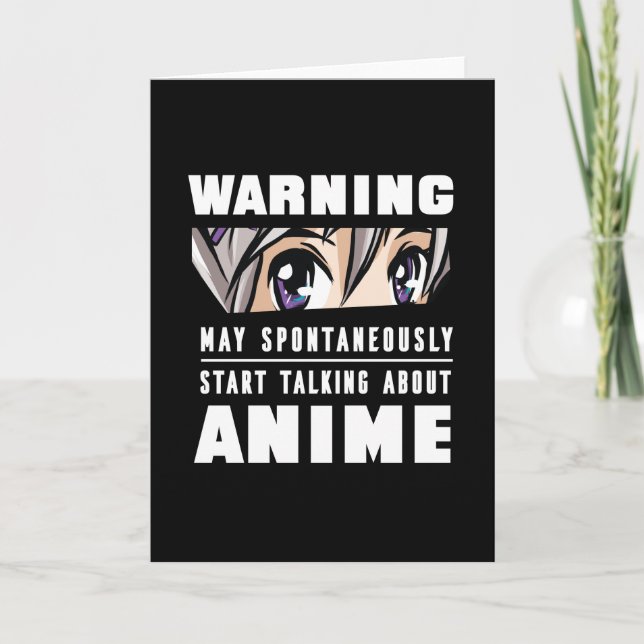 Carte Funny Commencer à parler de Anime Gift (Devant)