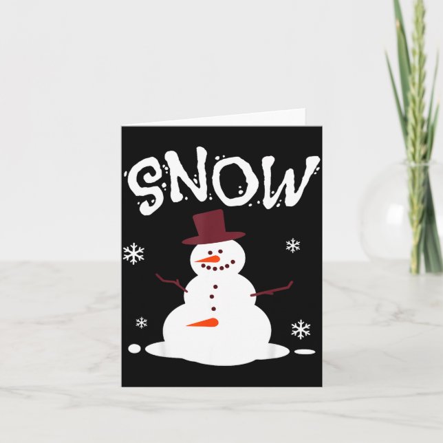 Carte Funny Couples Christmas Party Snow Man Merry Xmas  (Devant)