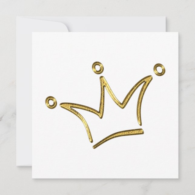 Carte Funny Couronne d'or - luxe royal 1 (Devant)