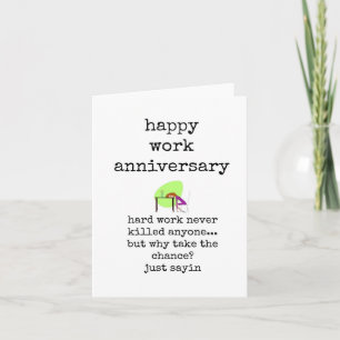 Carte Funny Coworker Anniversary Card