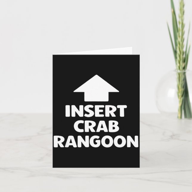Carte Funny Crab Rangoon Apparel _ Hilarious Foodie  (Devant)