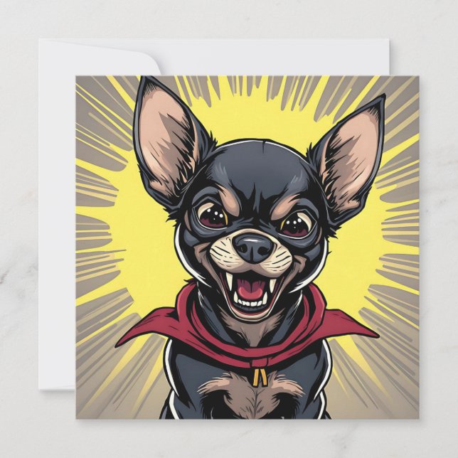 Carte Funny Crazy Chihuahua (Devant)