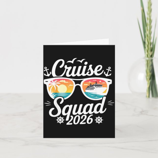 Carte Funny Cruise Squad 2026 Summer Vacation Matching F (Devant)