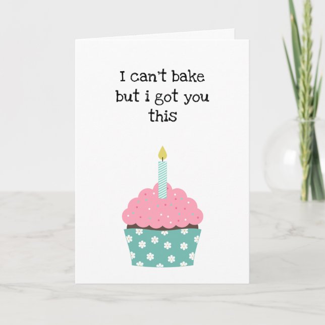 Carte Funny Cupcake Anniversaire (Devant)