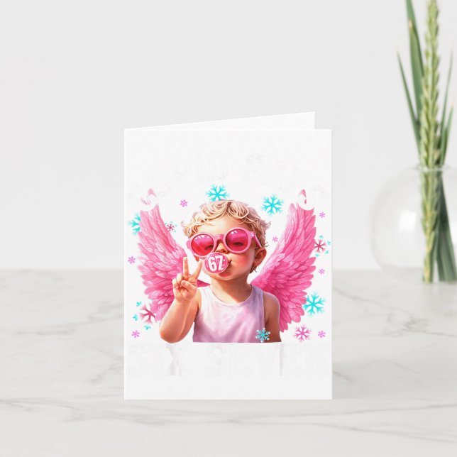 Carte Funny Cute Cud Says Six Seven Valentine's Day 67 M (Devant)