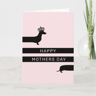 Carte Funny Dachshund Bonne fête des mères