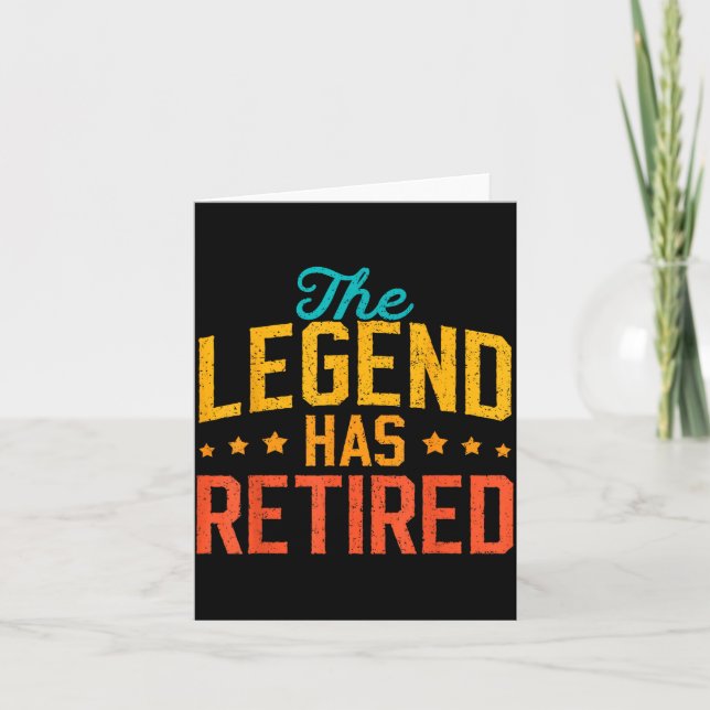 Carte Funny Dad Grandpa Retirement The Legend Has Retire (Devant)